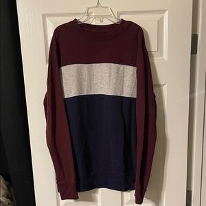 Goodfellow & Co Burgundy, Gray, and Navy Crewneck Sweater
